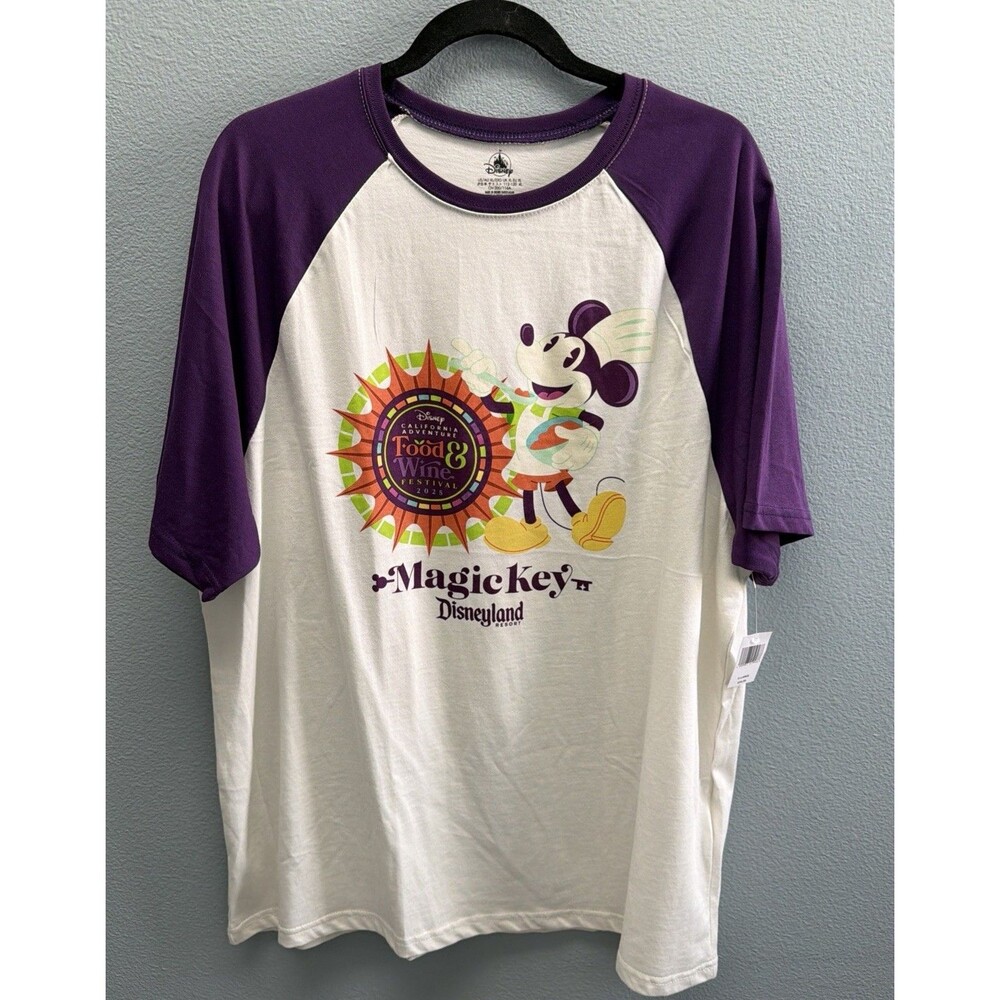 Disney Disneyland DCA 2025 Food & Wine Festival Magic Key Mickey T-Shirt Adult M